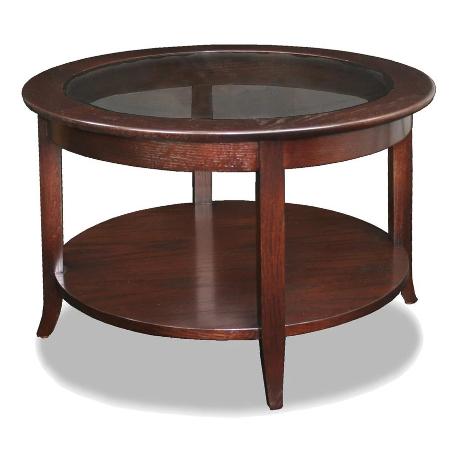 Leick Home Favorite Finds Glass Round Coffee Table in the Coffee Tables