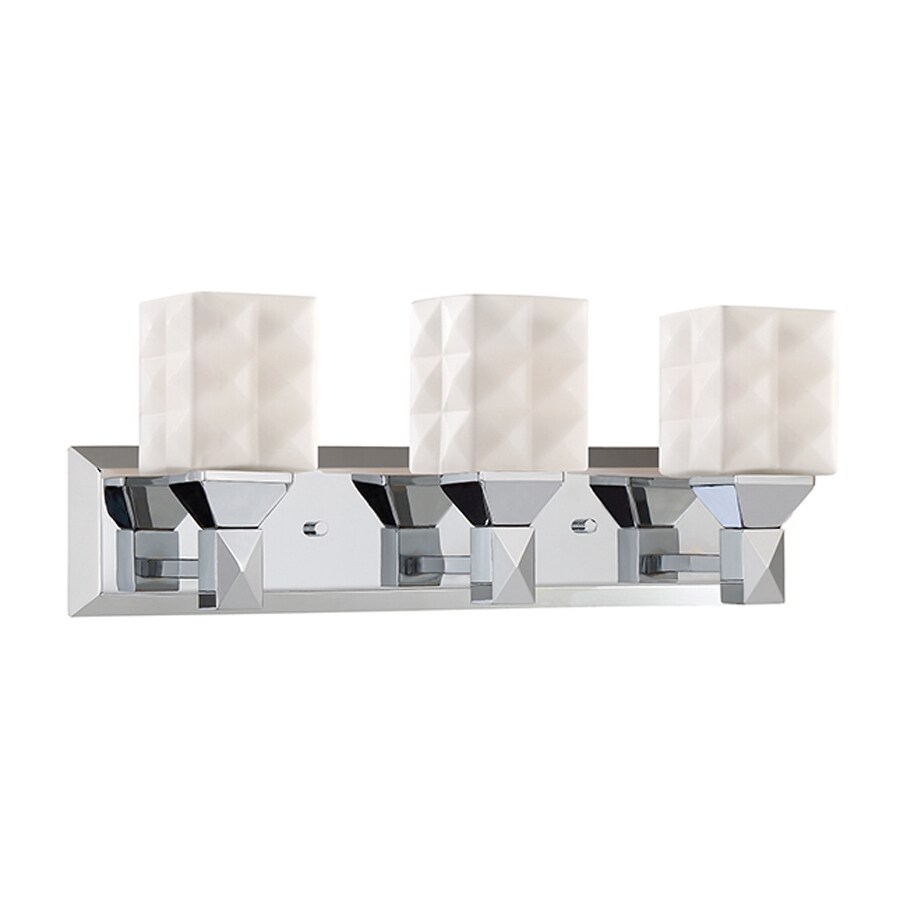 Shop Millennium Lighting 3Light 21in Chrome Geometric Vanity Light at