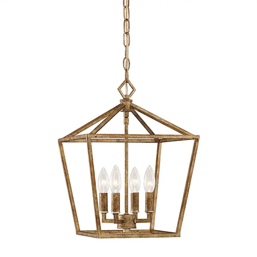 Millennium Lighting Vintage Gold Transitional Cage Pendant at