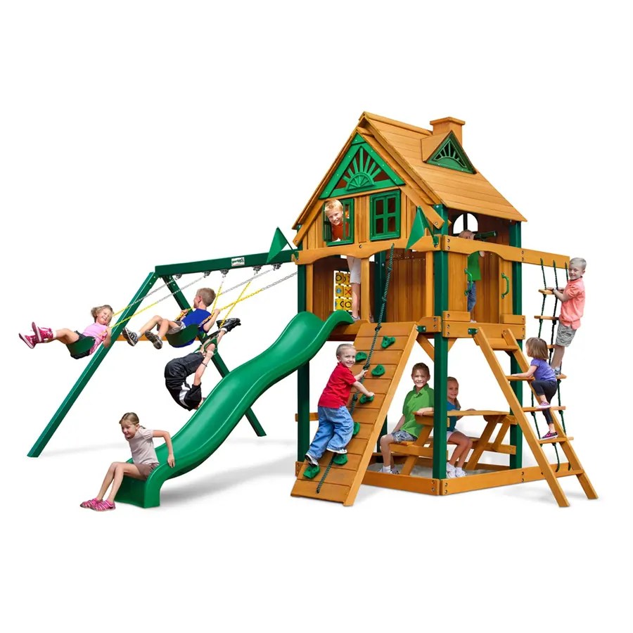 Gorilla Playsets Chateau Tower Treehouse Residential Wood Playset with