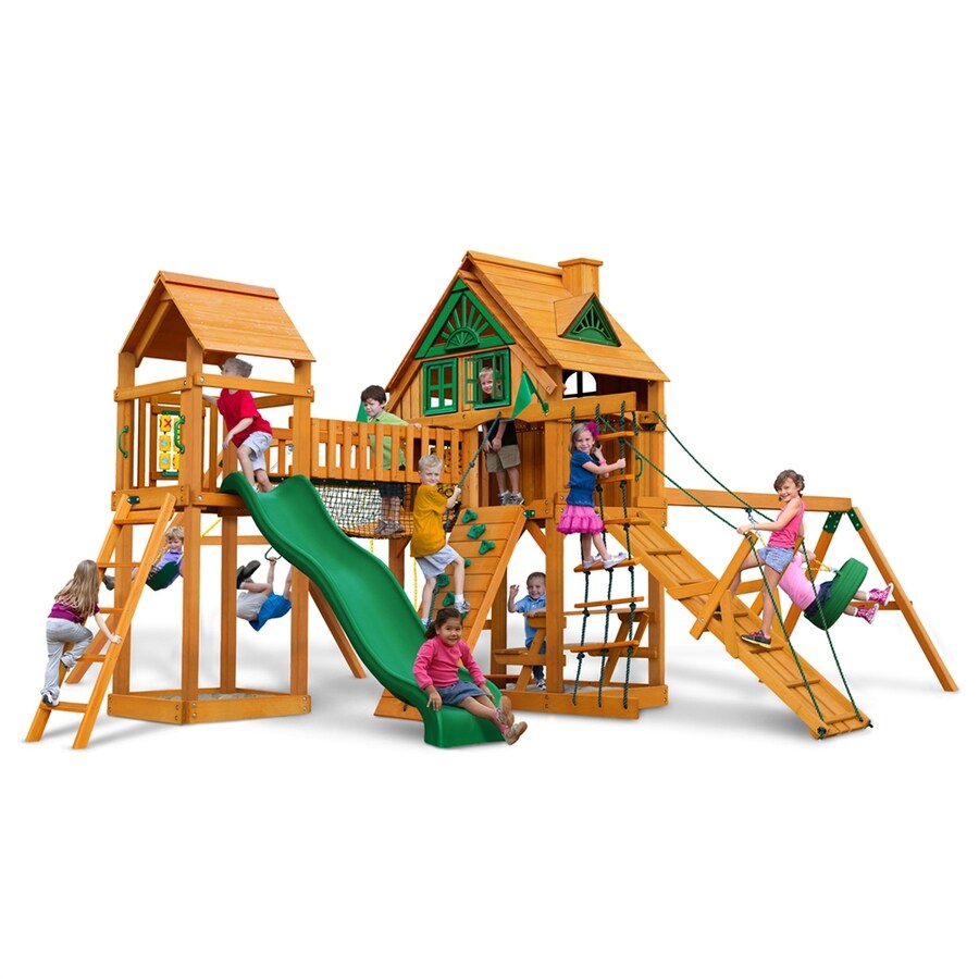 Gorilla Playsets Pioneer Peak Treehouse Residential Wood Playset with
