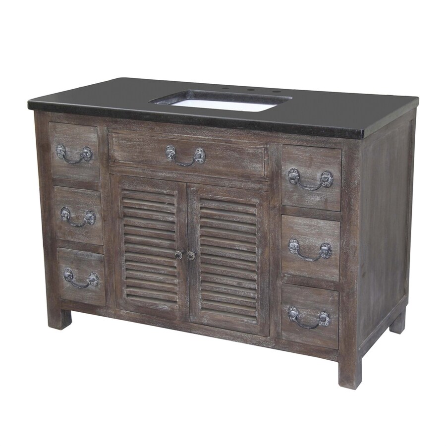 Yosemite Home Decor Walnut Genova Undermount Single Sink Bathroom