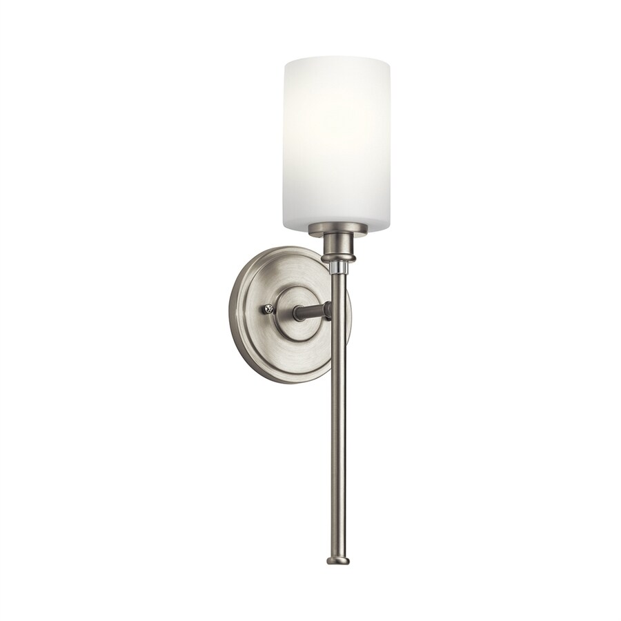 Kichler Joelson 1Light 5in Brushed Nickel Cylinder Vanity Light in