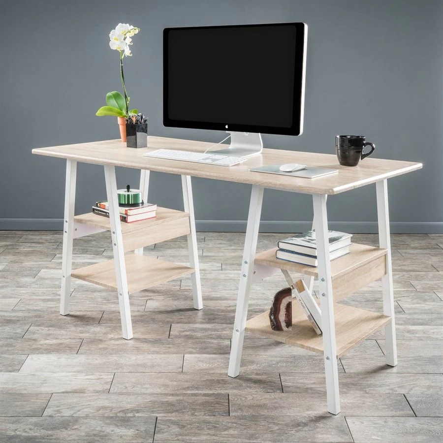 Best Selling Home Decor Zeta Transitional Light maple Computer Desk in