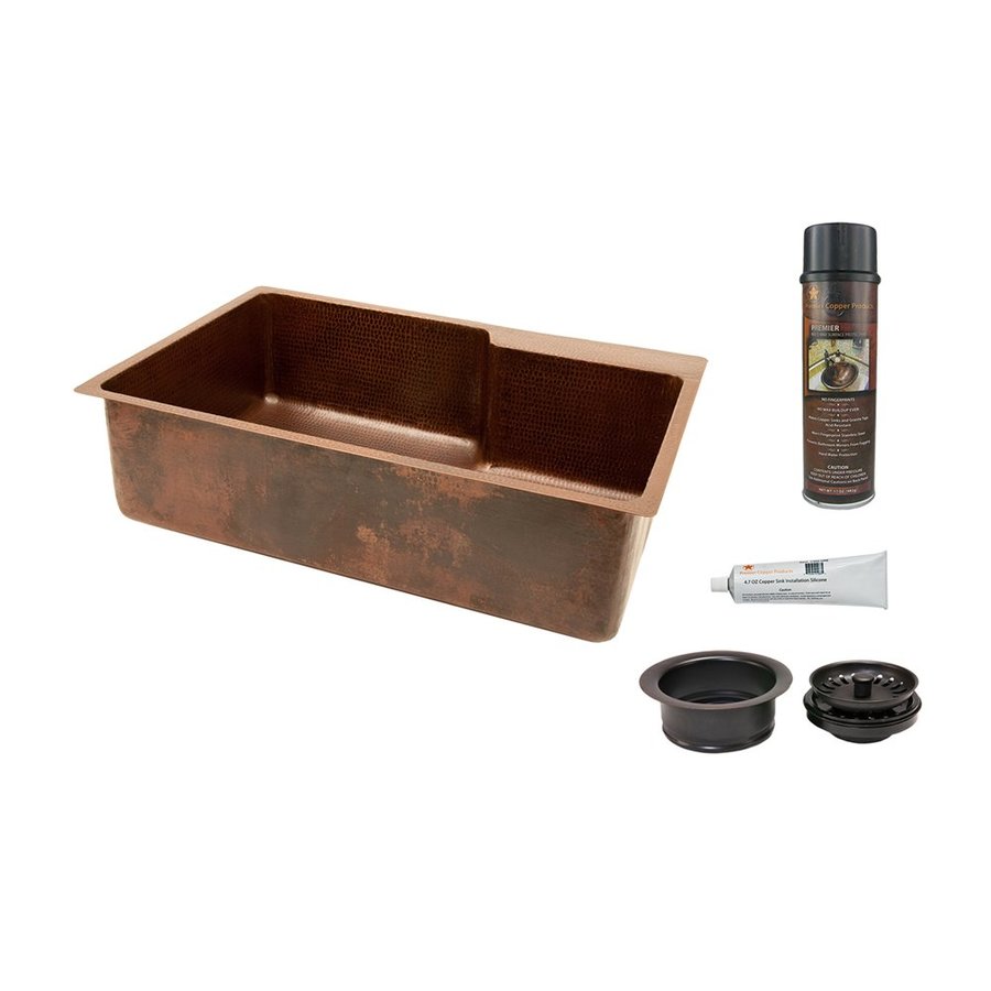 Premier Copper Products 33in x 22in OilRubbed bronze SingleBasin