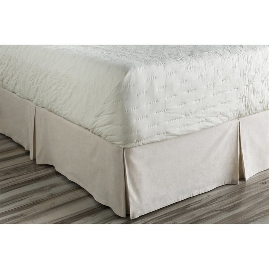 Surya Aiken Natural Queen 15in Bed Skirt in the Bed Skirts department