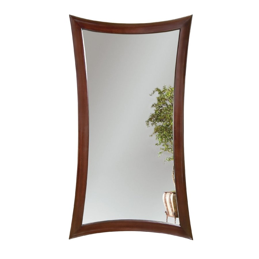 Bassett Mirror Company 82in L x 45in W Merlot Beveled Floor Mirror in