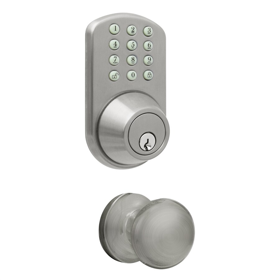 MiLocks Satin Nickel SingleCylinder Deadbolt with Lighted Keypad in