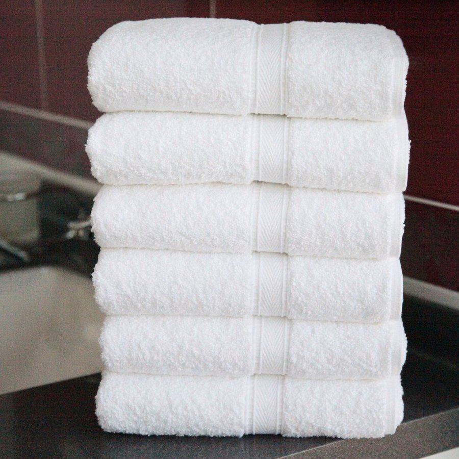 Linum Home Textiles 16in x 30in Pure White Cotton Hand Towel at