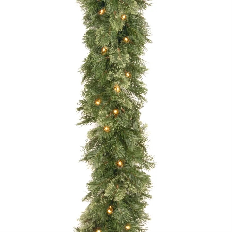 National Tree Company Indoor/Outdoor Prelit 9ft Pine Garland with