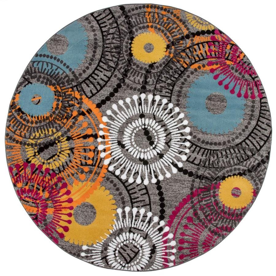 World Rug Gallery Florence Round Indoor MidCentury Modern Area Rug