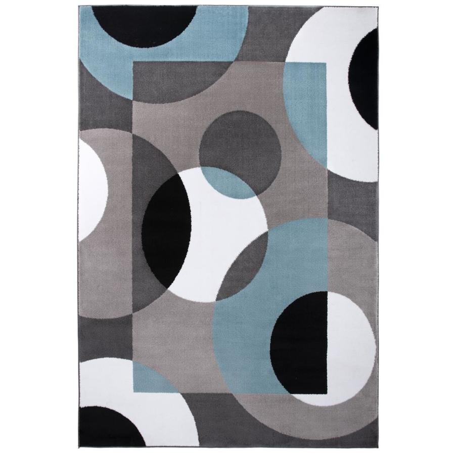 World Rug Gallery Florence 6 x 9 Blue Indoor Geometric Mid ... (675 x 675 Pixel)