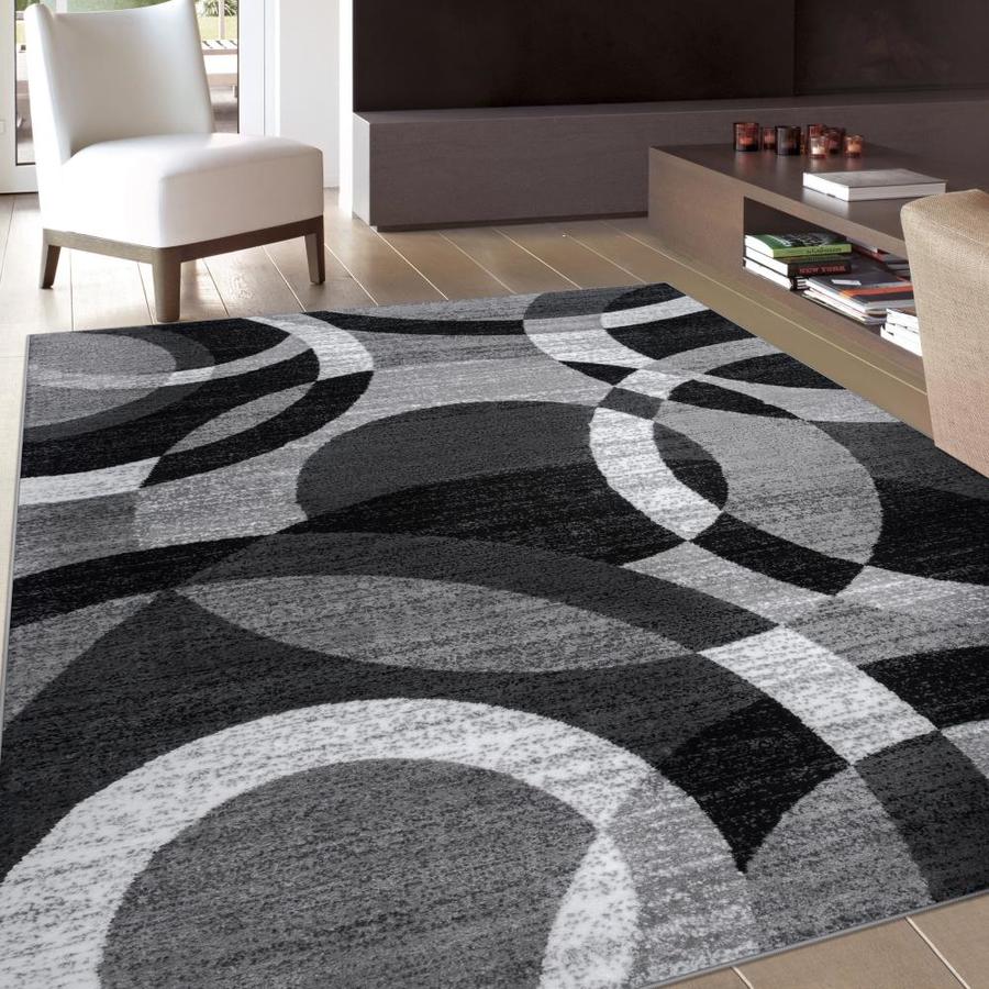 World Rug Gallery Florence 6 x 9 Gray Indoor Abstract MidCentury