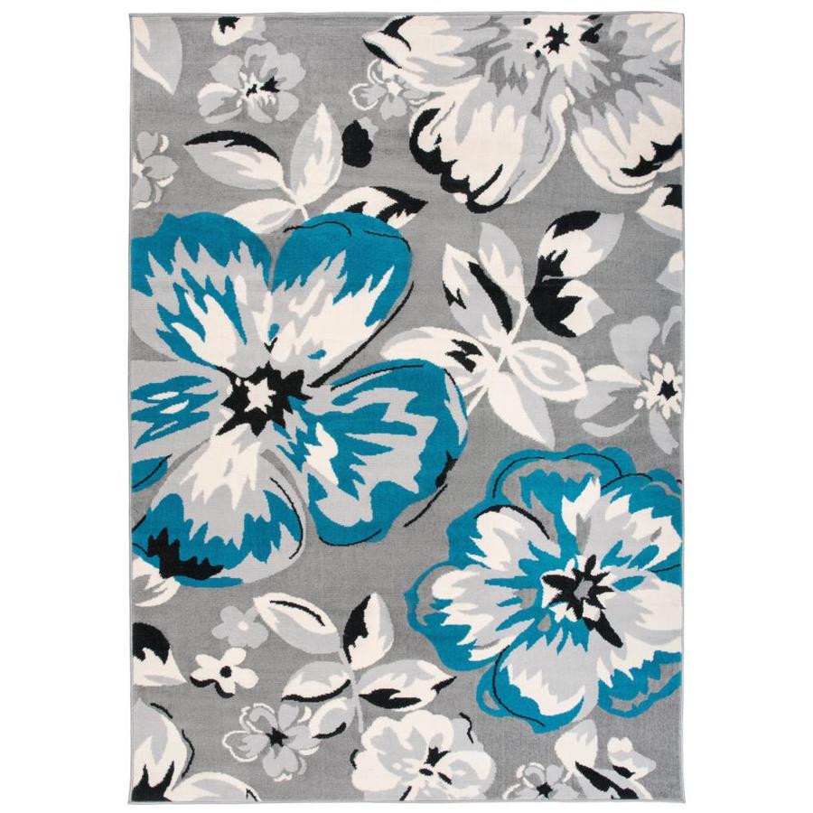 Blue And White Floral Pattern 5X7 Rug Floral 5 X 7 Blue Area Rugs