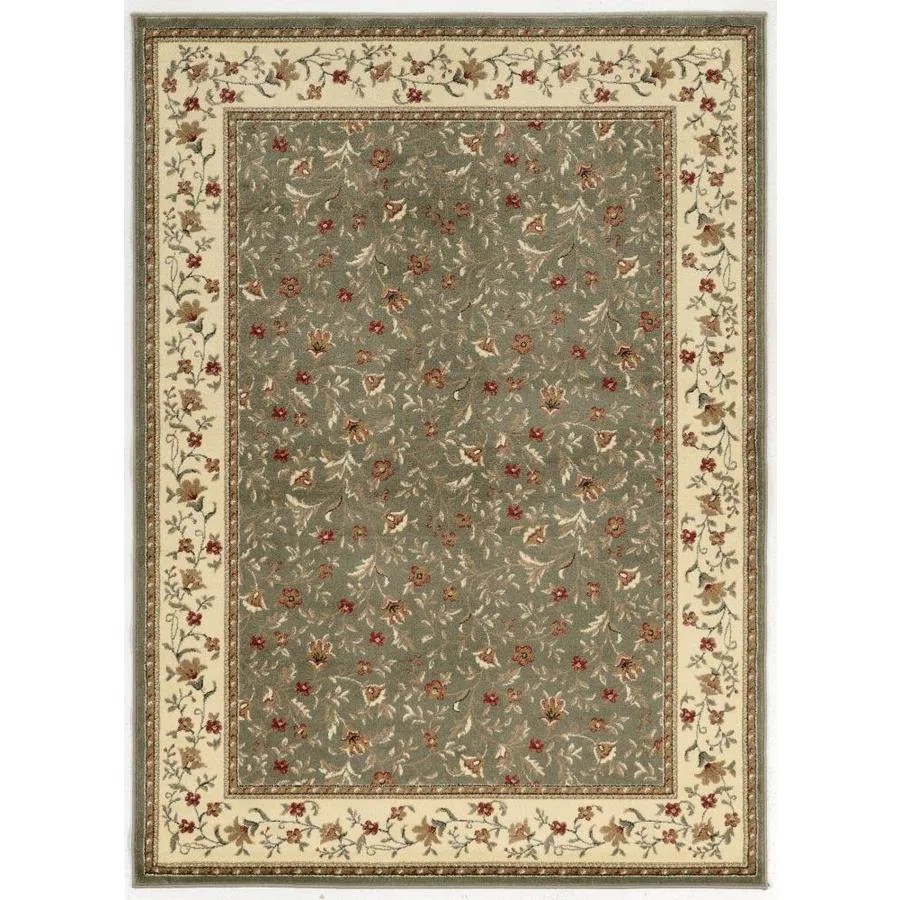 Radici USA Como 9 x 12 Green Indoor Floral/Botanical Oriental Area Rug