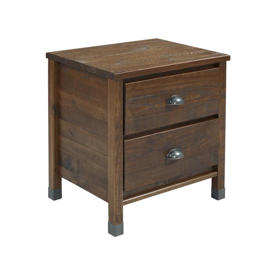 Camaflexi Baja Walnut Pine Nightstand in the Nightstands department at