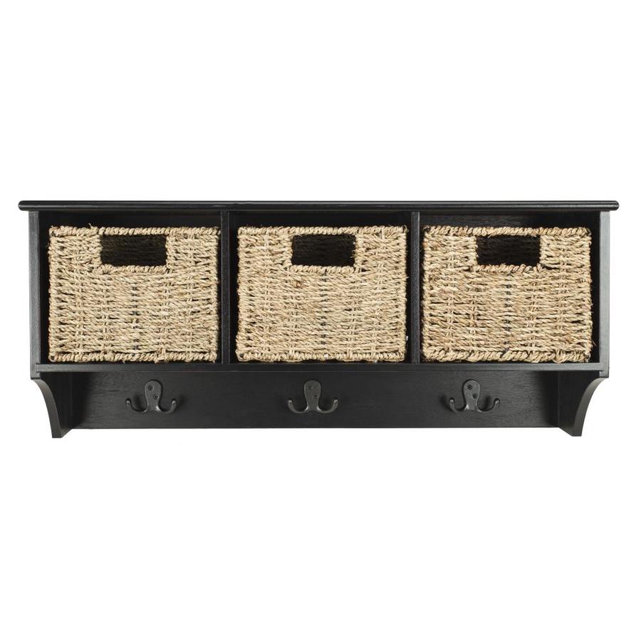 Safavieh Finley Hanging 3 Basket Wall Rack (Black) in the Coat Racks