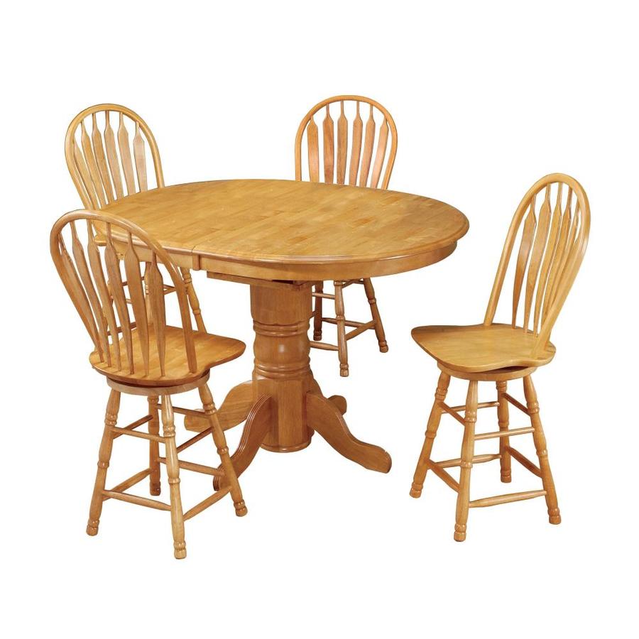 Sunset Trading Oak Selections Light Oak Dining Room Set with Round