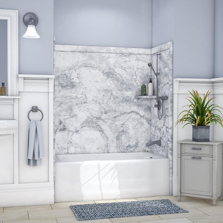 FlexStone Elite 32 in. x 60 in. x 60 in. Tub Surround in Everest in the