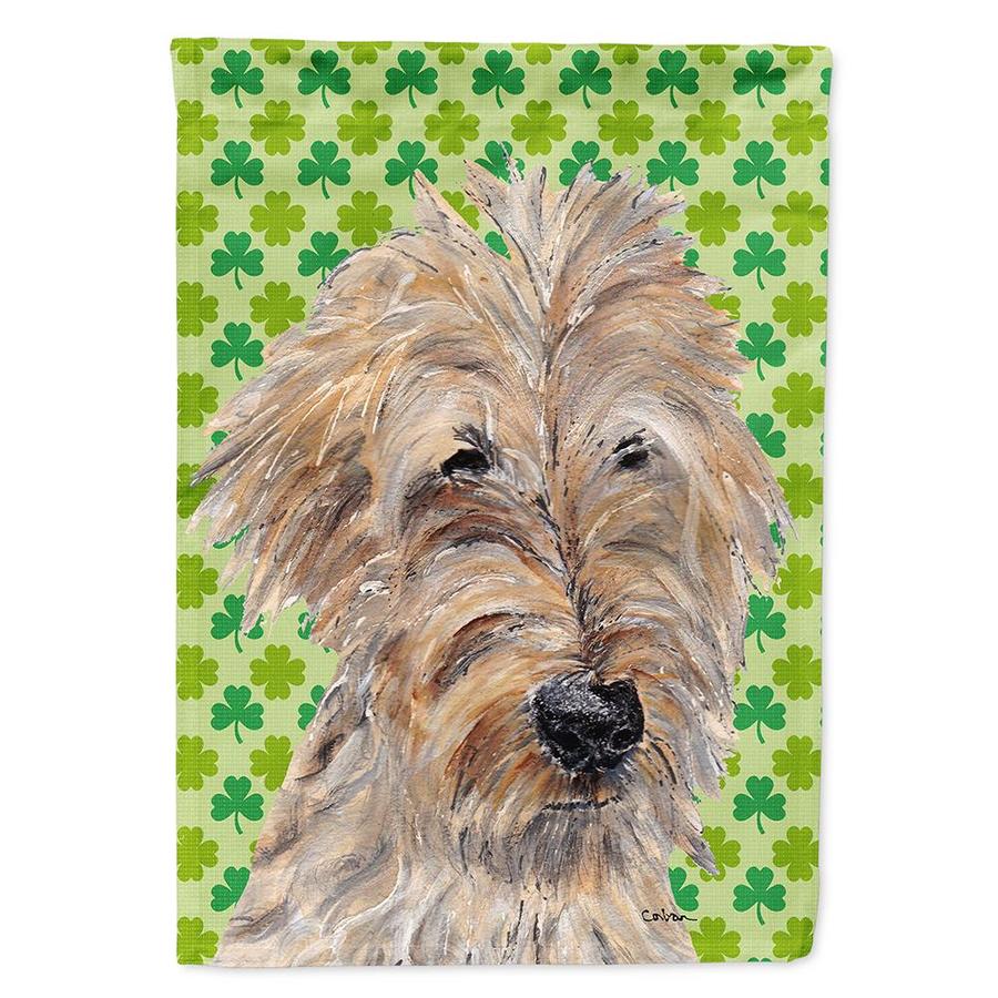 Caroline's Treasures Goldendoodle St Patrick's Irish Flag Canvas House Size in the Decorative