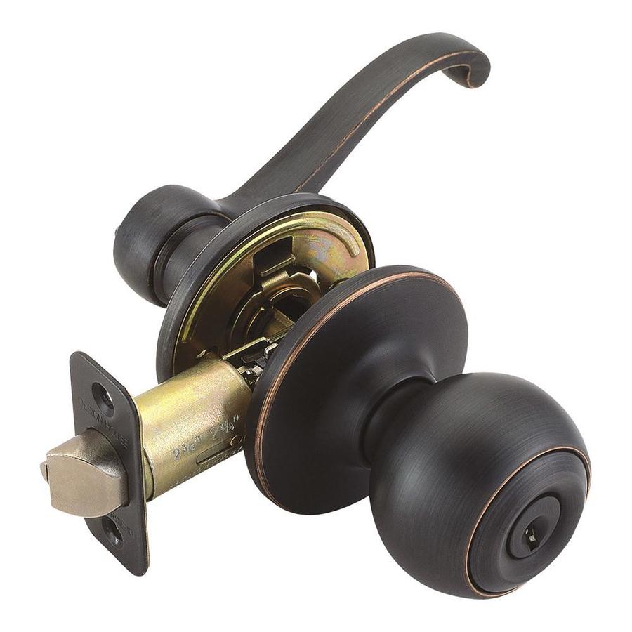 Design House Scroll Oil Rubbed Bronze Combined Door Knob (2Pack) in the Door Knobs department