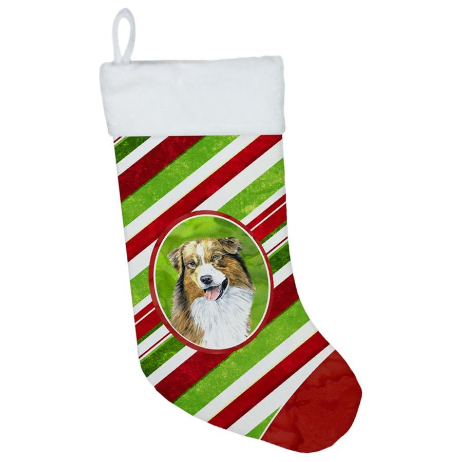 Australian Themed Christmas Stockings Caroline's Treasures Australian Shepherd Candy Cane Holiday Christmas