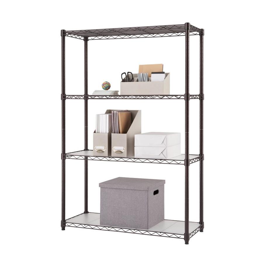 TRINITY 14in D x 36in W x 54in H 4Tier Steel Decorative Shelving Unit in the Freestanding