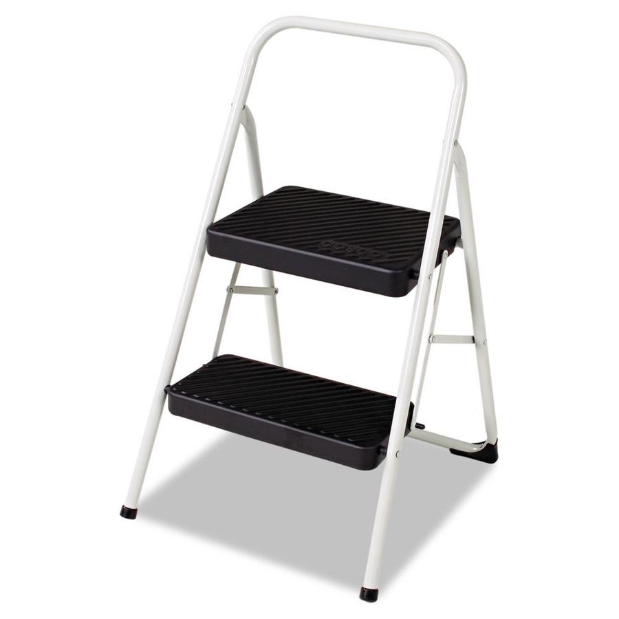 Cosco 2Step 200lb Capacity Gray Steel Foldable Step Stool in the Step