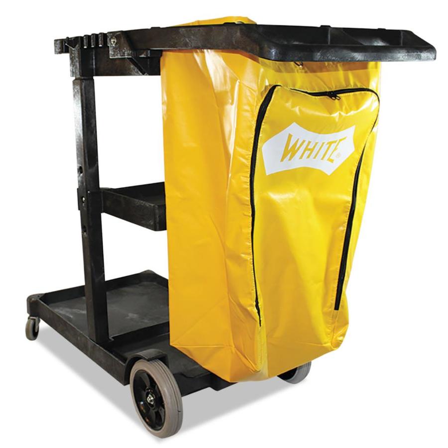 Impact Janitorial Cart, ThreeShelves, 20.5w x 48d x 38h, Blue in the