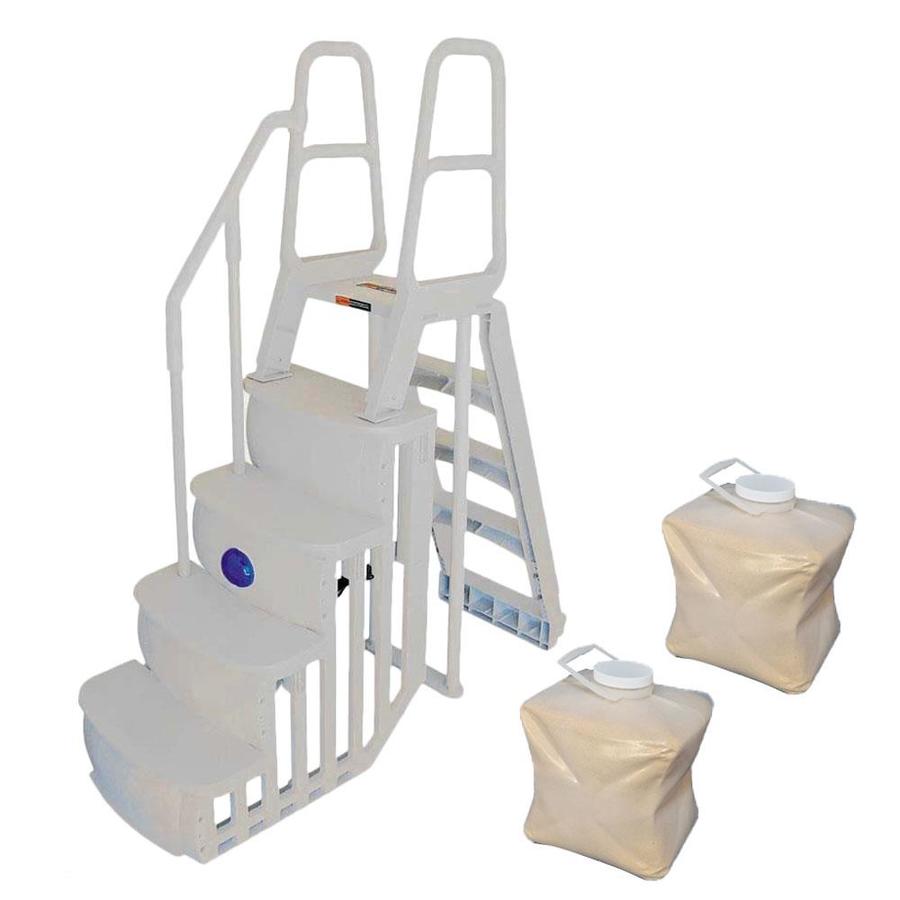 Main Access 54in Plastic AFrame Pool Ladder Hand Rail in the Above