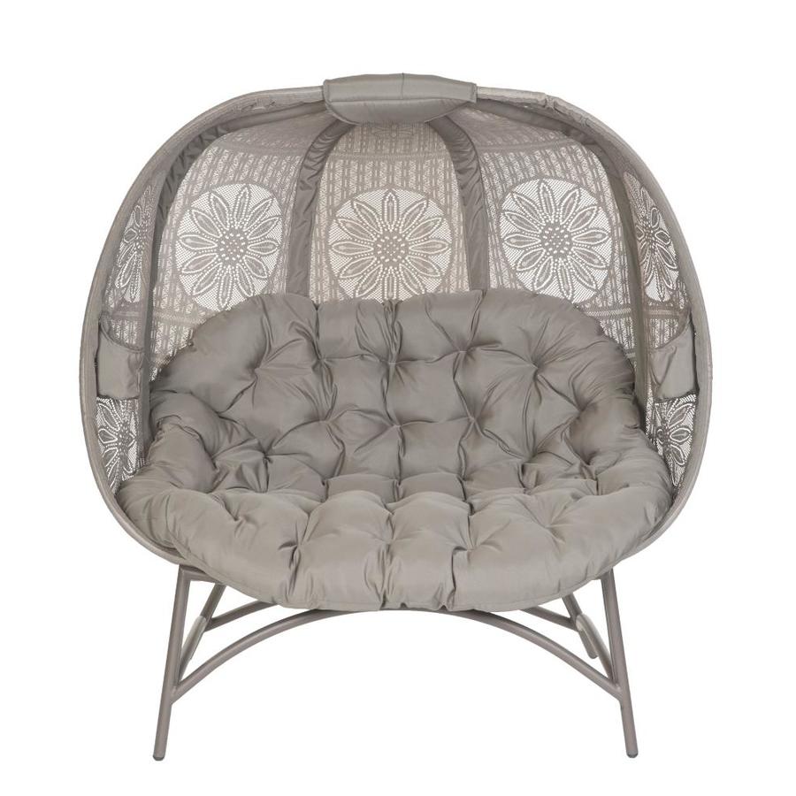 Flowerhouse Cozy pumpkin loveseat Sand Metal Frame Stationary