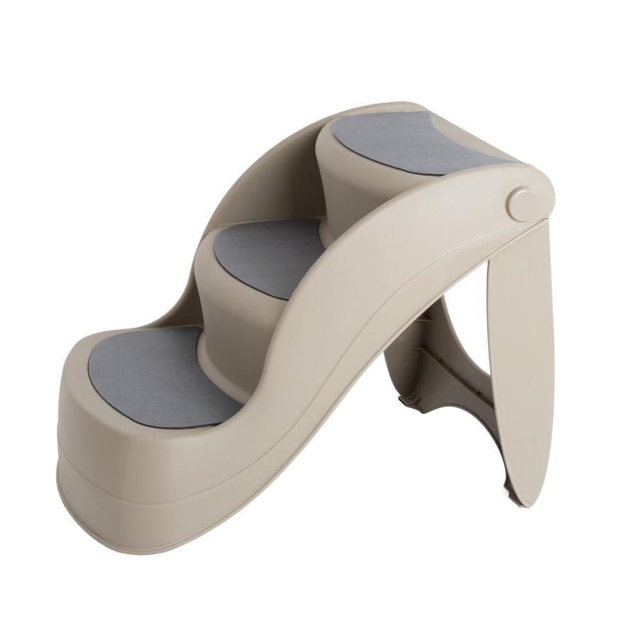 Pet Pal Pet Pal Folding Stairs for Pets Foldable Tan Plastic Steps in