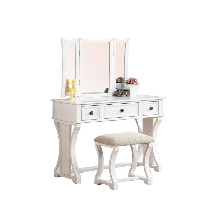 White Makeup Vanities at