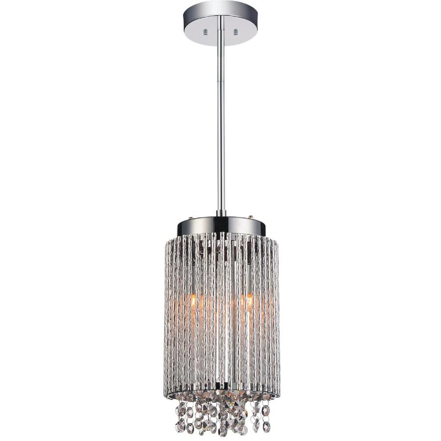 CWI Lighting Claire Chrome Traditional Drum Mini Pendant Light in the