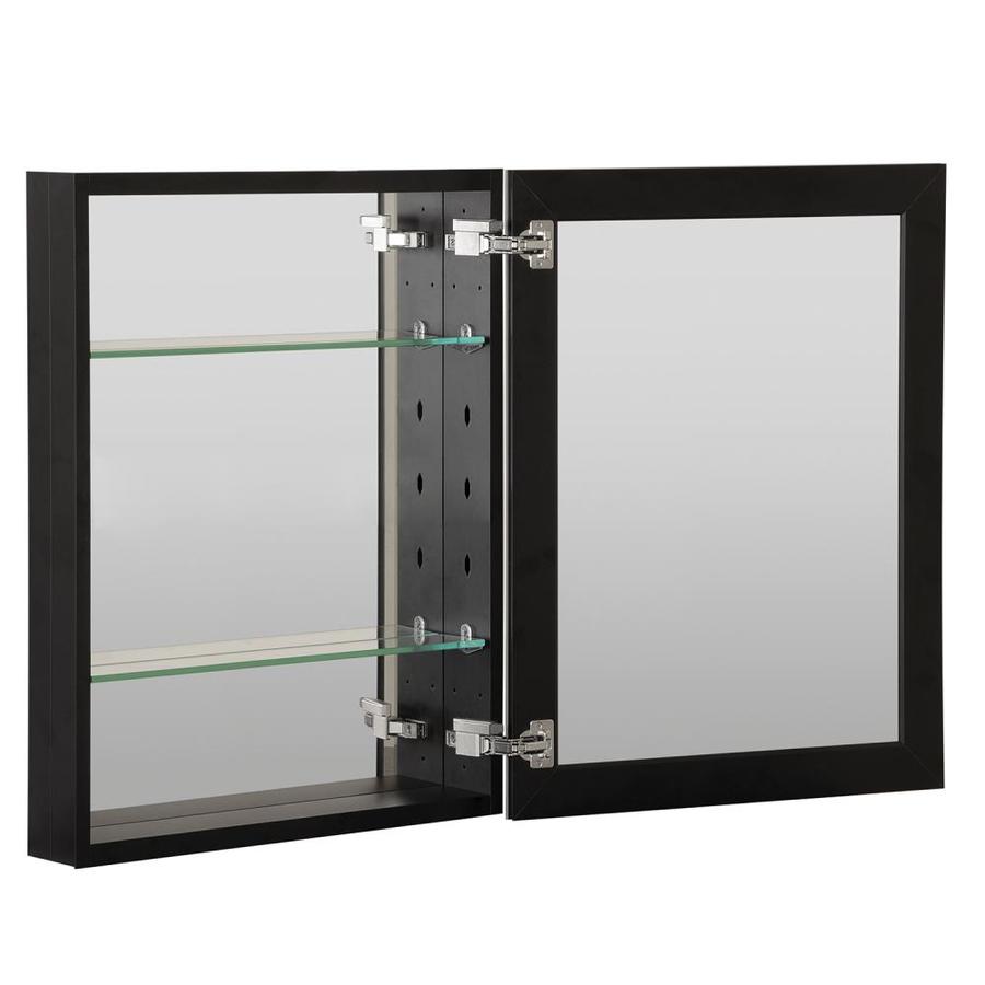 Clihome 16in x 20in Surface/Recessed Black Mirrored Rectangle