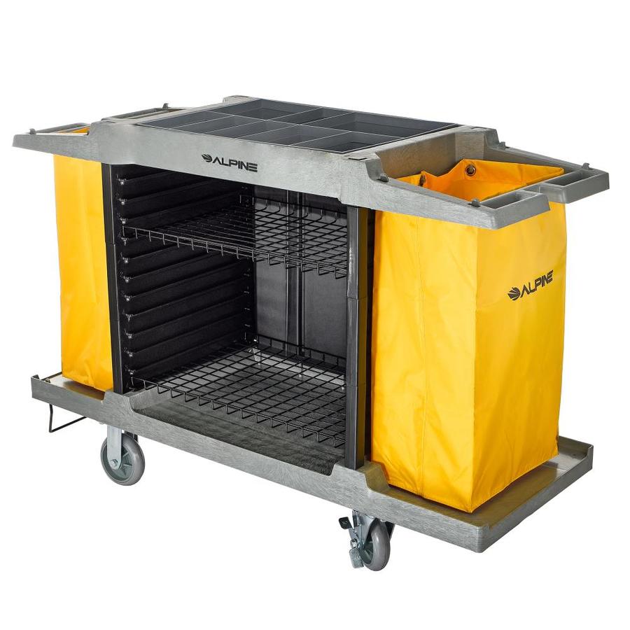 Alpine Industries Alpine Industries Three Shelf Hotel Housekeeping Cart