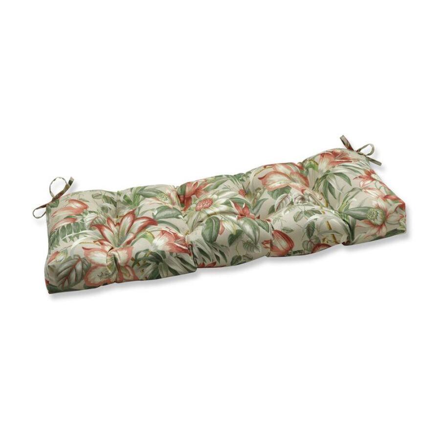 Pillow Perfect Botanical Glow Tiger Stripe Tan Patio Bench Cushion in
