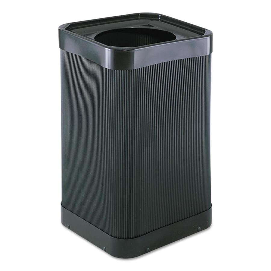 Safco 38Gallon Black Plastic Commercial Touchless Trash Can with Lid