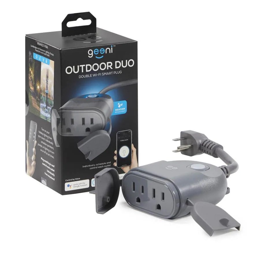 Geeni Geeni Outdoor Smart Plug with 2 Outlets 120Volt 2Outlet Indoor