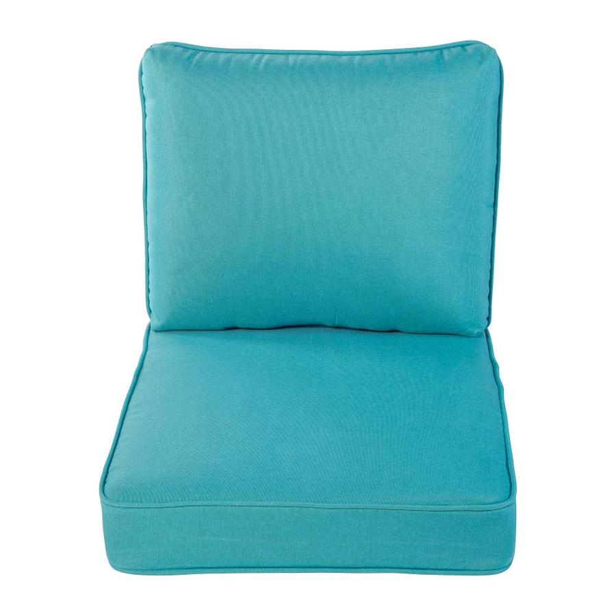 Haven Way Solartex 2Piece Turquoise Deep Seat Patio Chair Cushion in