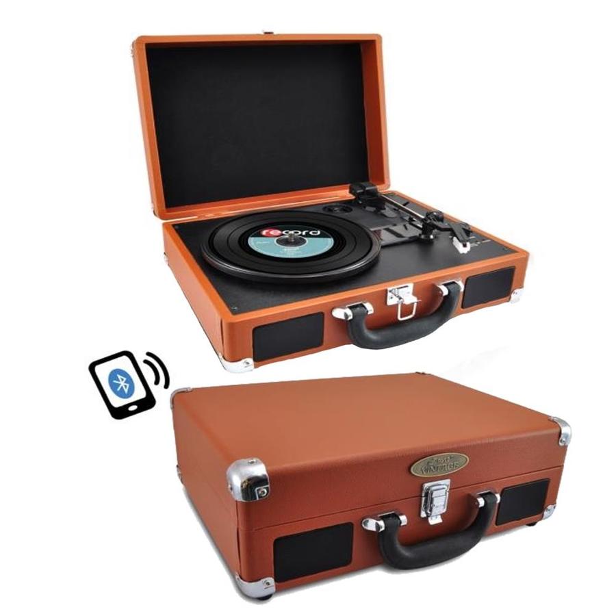 Pyle Home Portable Vintage ClassicStyle Bluetooth Turntable System with VinyltoMP3 Recording