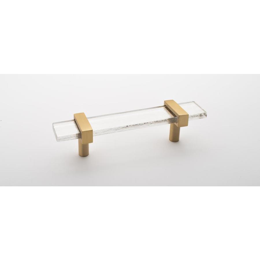 Sietto Adjustable Clear/Satin Brass Adjustable Rectangular Handle