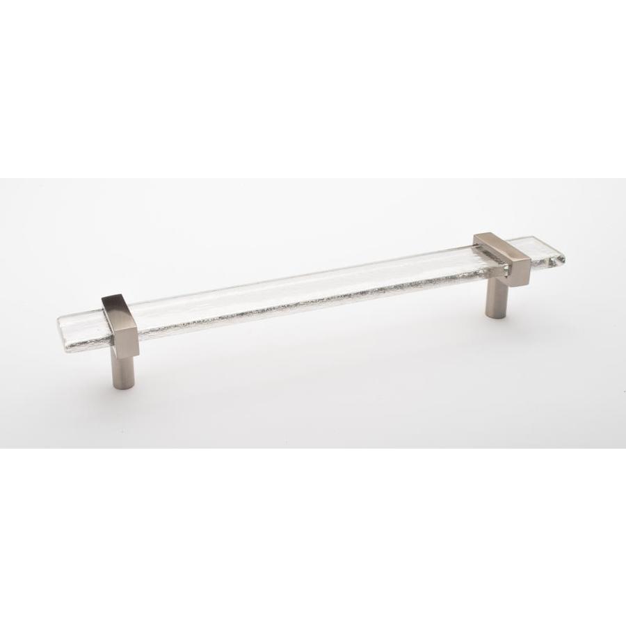 Sietto Adjustable Clear/Satin Nickel Adjustable Rectangular Handle