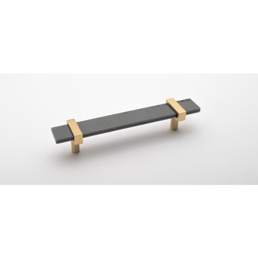 Sietto Adjustable Slate Gray/Satin Brass Adjustable Rectangular Handle