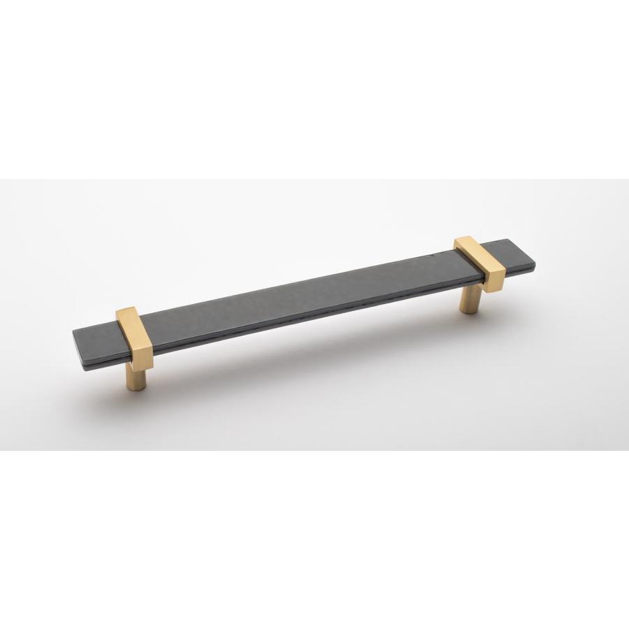 Sietto Adjustable Slate Gray/Satin Brass Adjustable Rectangular Handle
