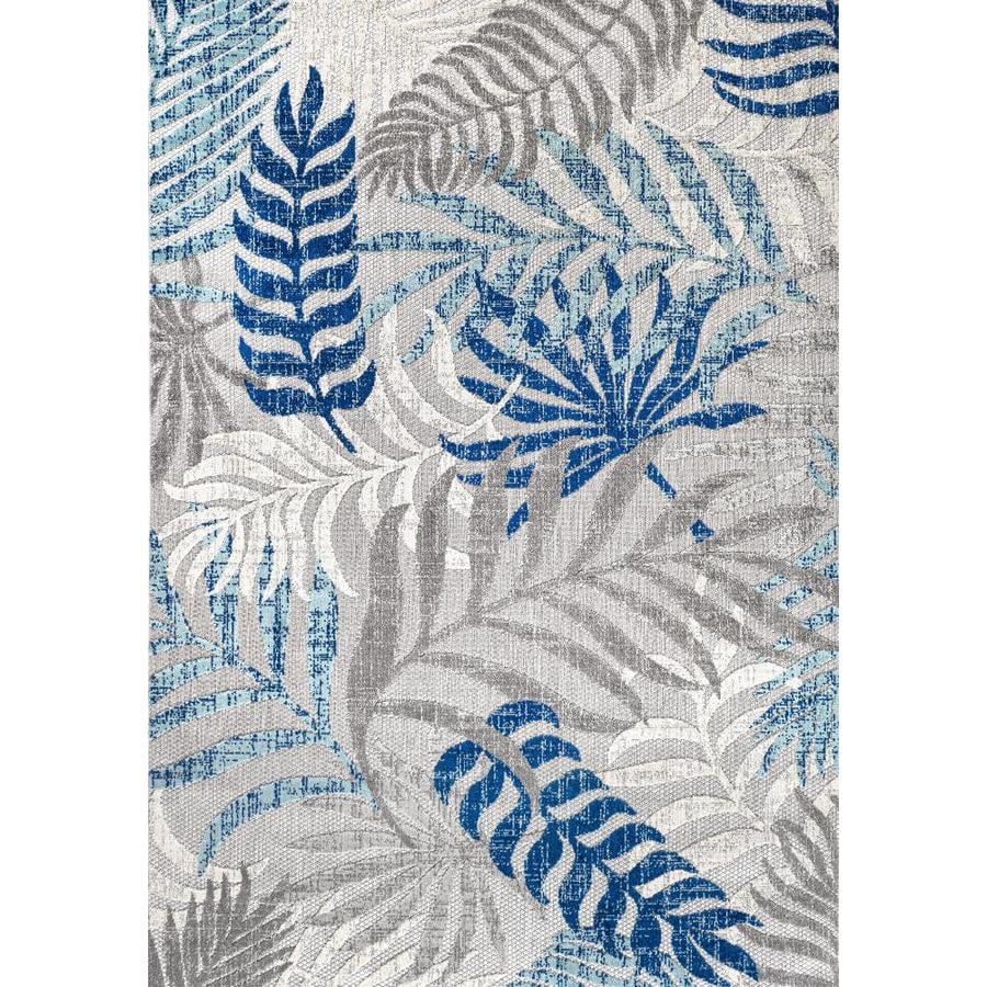 JONATHAN Y Amalfi Coast 5 x 8 Gray/Blue Indoor/Outdoor Floral/Botanical