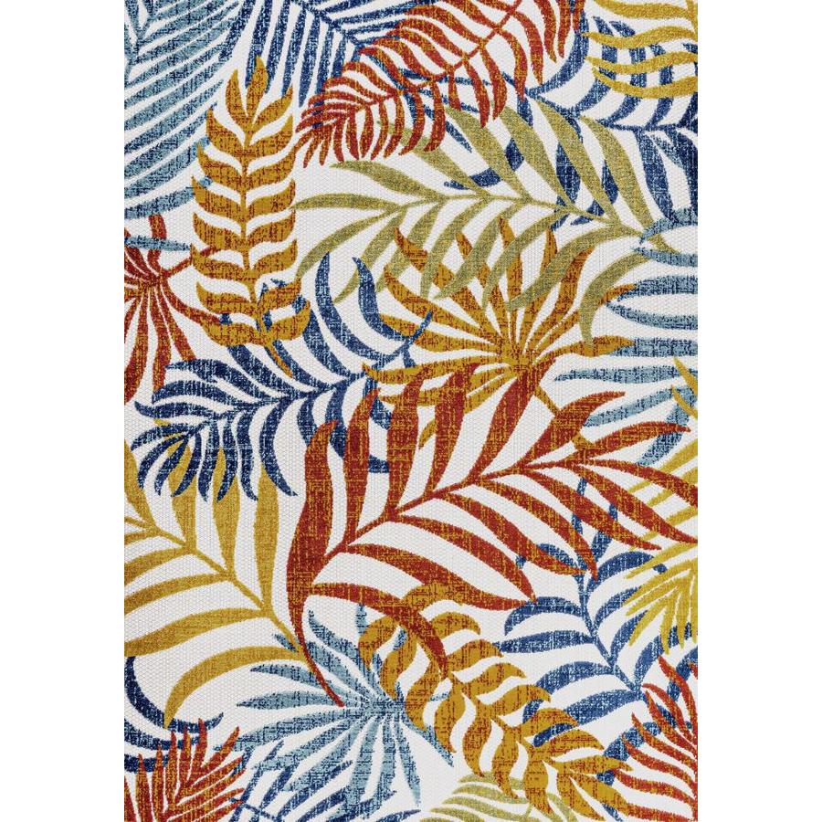 JONATHAN Y Amalfi Coast 5 x 8 Cream/Orange Indoor/Outdoor Floral