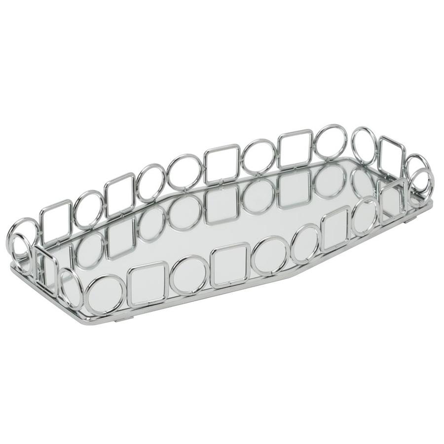 Home Details Chrome Metal Vanity Tray in the Bathroom Accessories