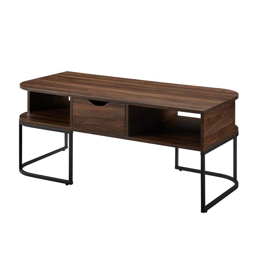 Walker Edison Dark Walnut Coffee Table in the Coffee Tables department