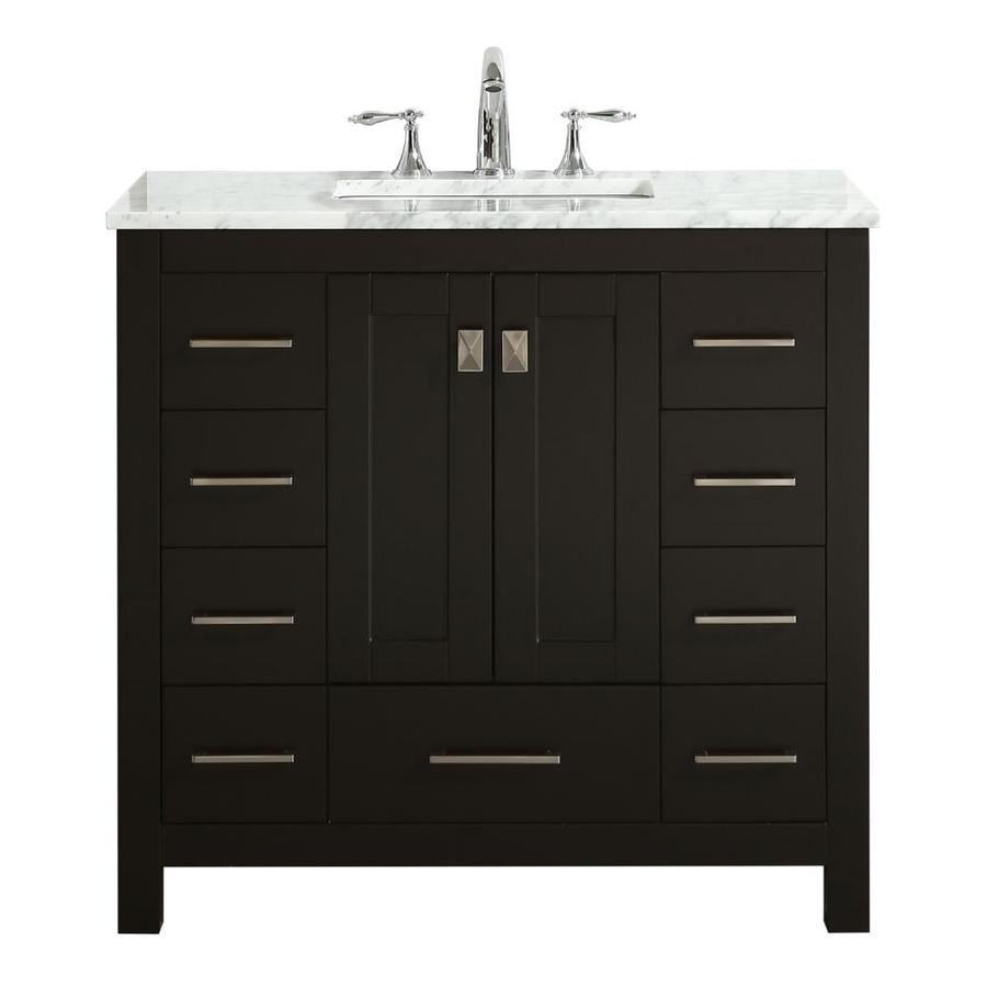 Dark Vanity With White Top Eviva Hampton 36in Black Undermount Single Sink Bathroom Vanity with